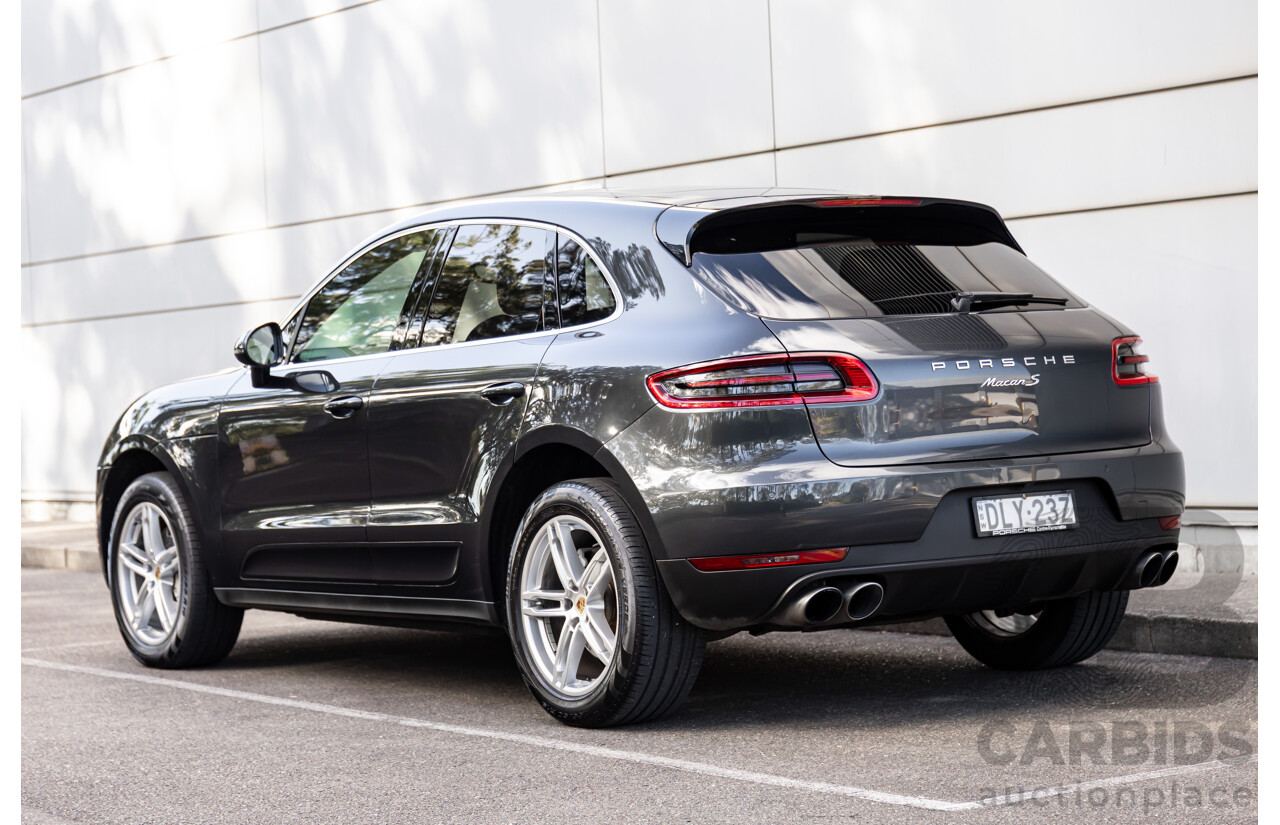 04/2017 Porsche Macan S (AWD) MY17 4d Wagon Volcano Grey Metallic Turbo V6 3.0L