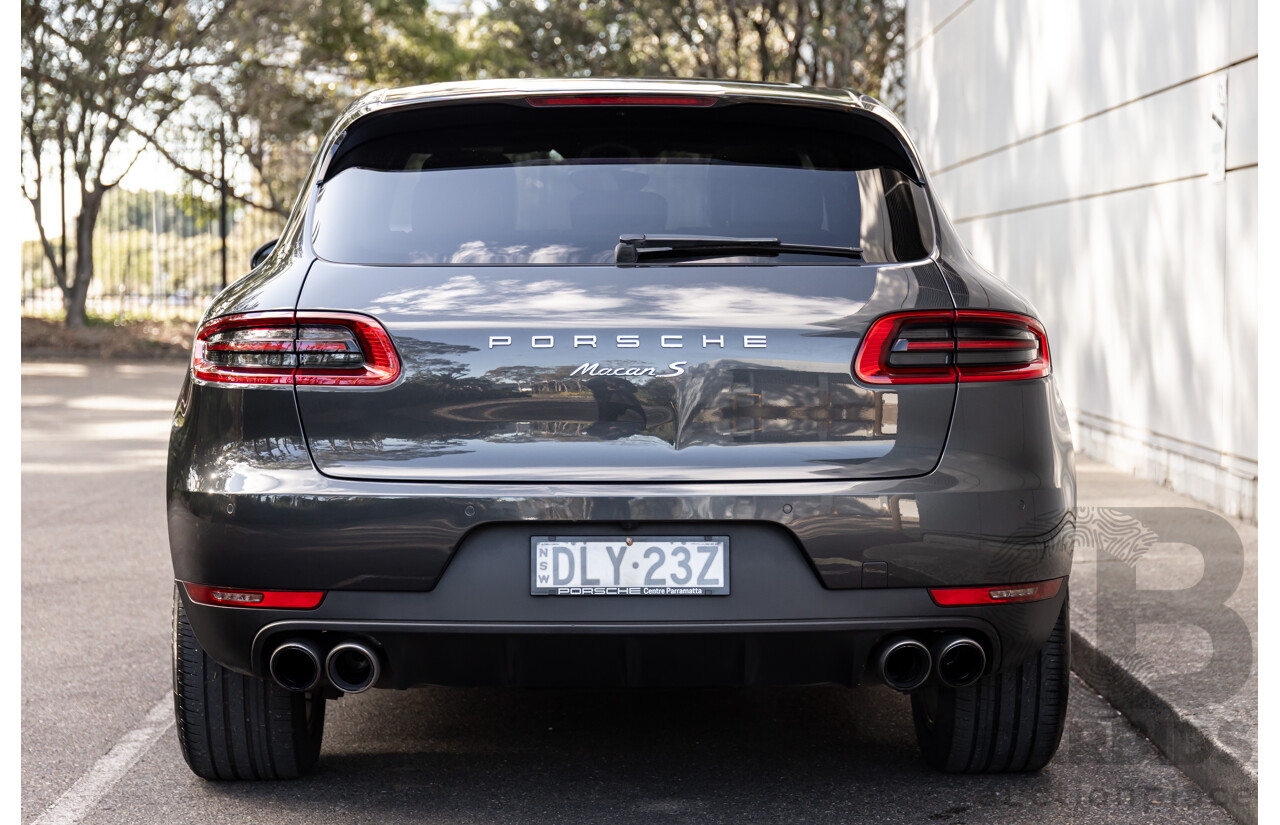 04/2017 Porsche Macan S (AWD) MY17 4d Wagon Volcano Grey Metallic Turbo V6 3.0L