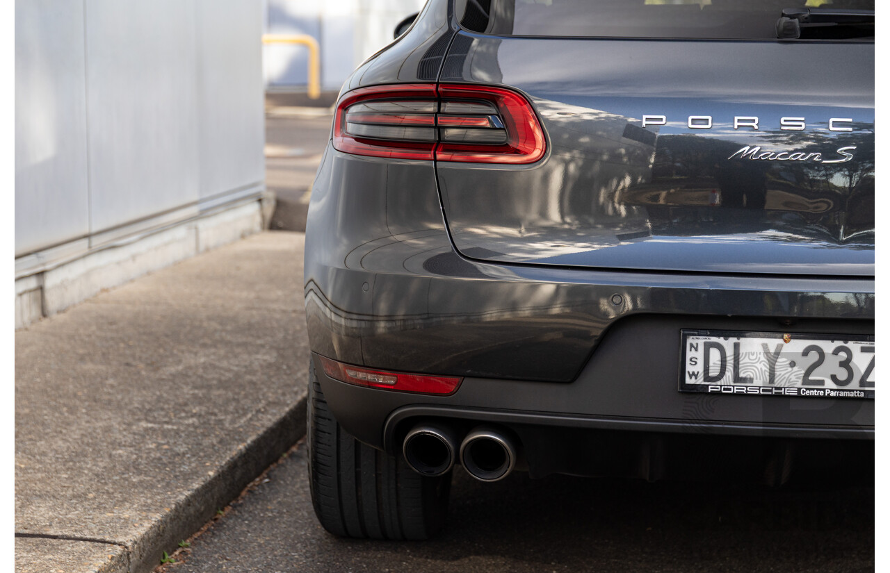 04/2017 Porsche Macan S (AWD) MY17 4d Wagon Volcano Grey Metallic Turbo V6 3.0L