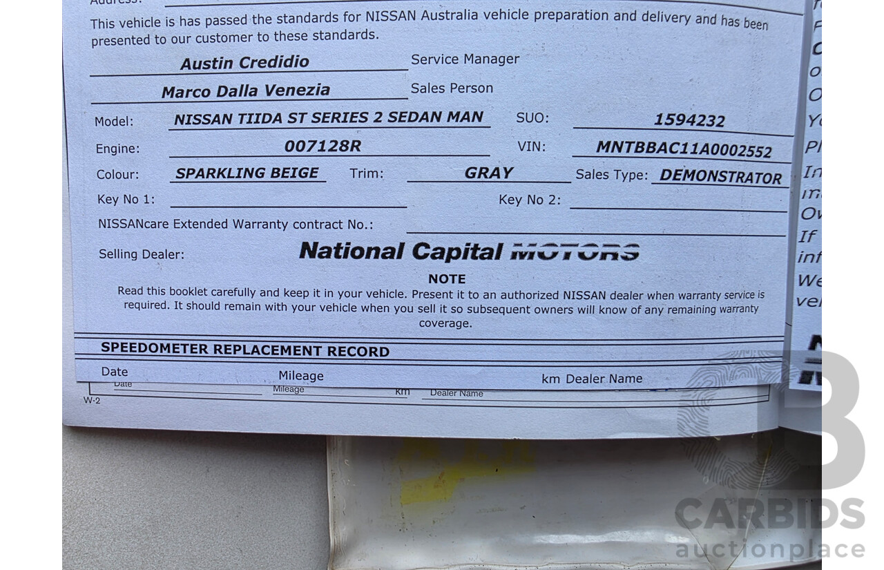 3/2008 Nissan Tiida ST C11 MY07 5d Hatchback Beige 1.8L