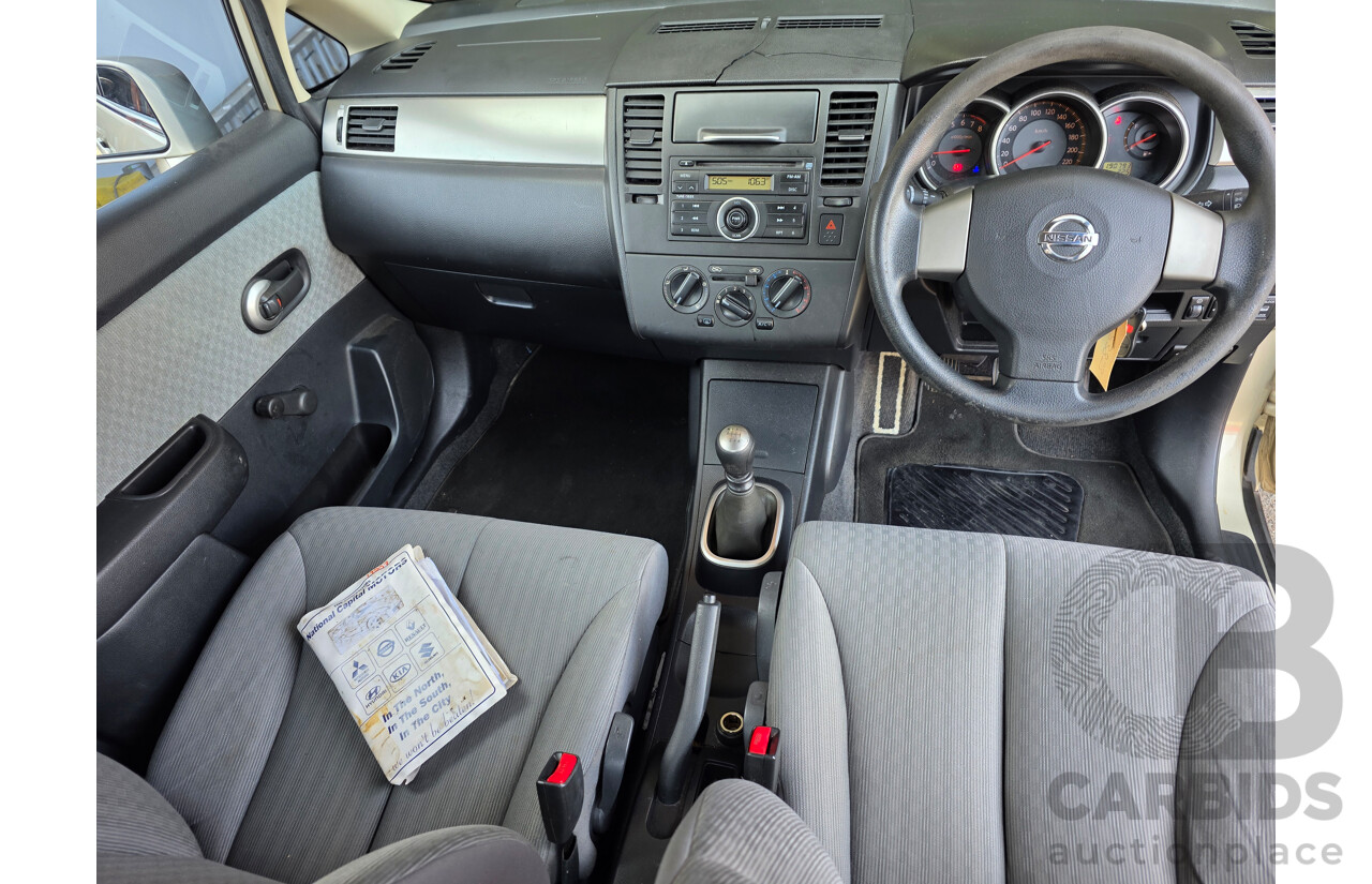 3/2008 Nissan Tiida ST C11 MY07 5d Hatchback Beige 1.8L