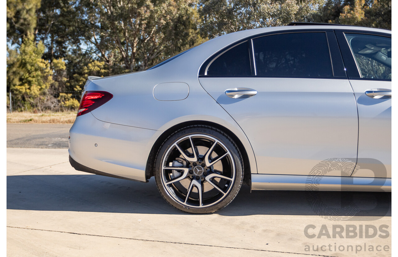 05/2017 Mercedes Benz E43 AMG 4Matic (AWD) MY17 W213 4d Sedan Iridium Silver Metallic Twin Turbo V6 3.0L