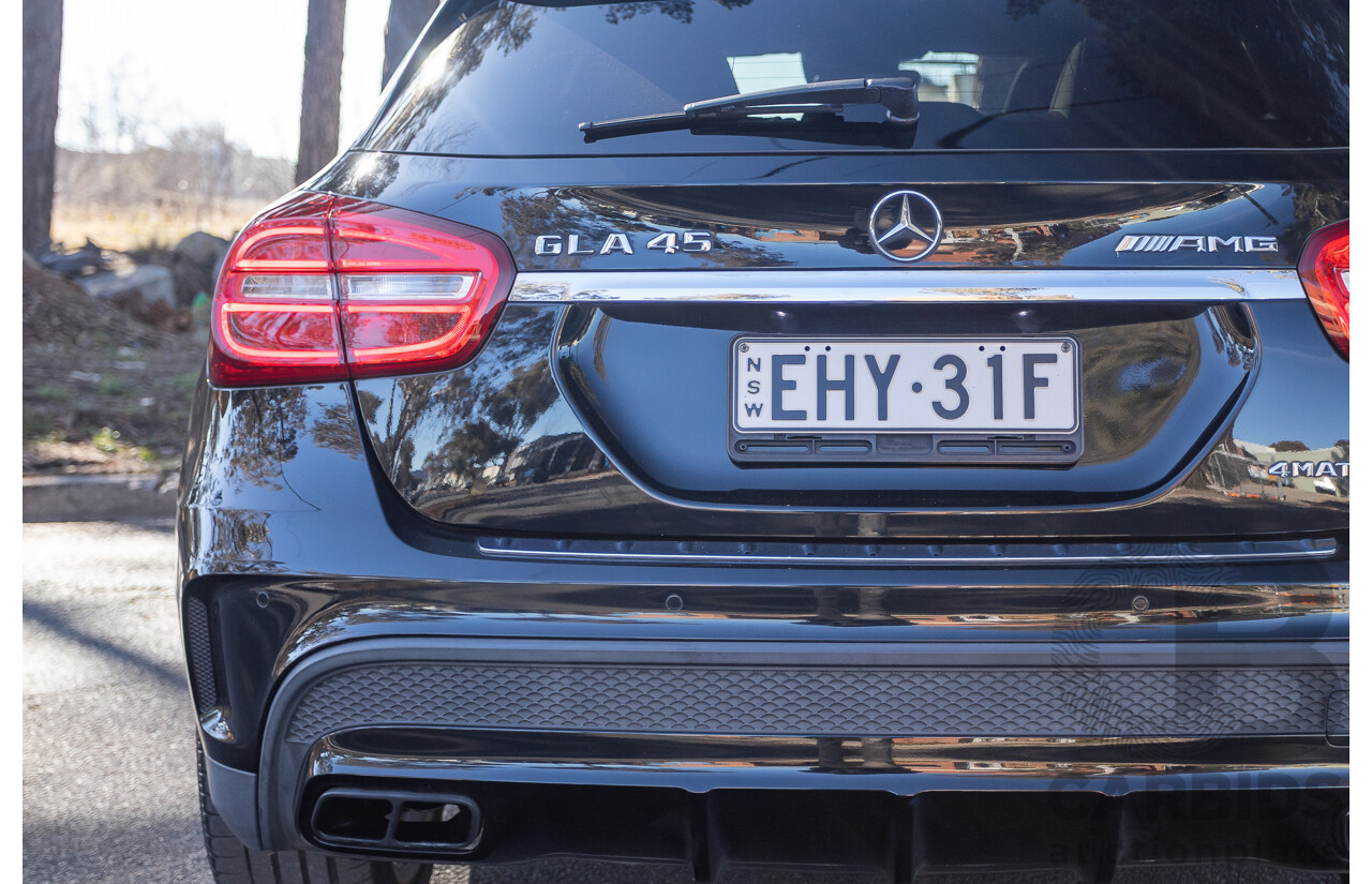 6/2015 Mercedes Benz GLA45 AMG 4matic (AWD) X156 MY15 4d Wagon Cosmos Black Metallic Turbo 2.0L