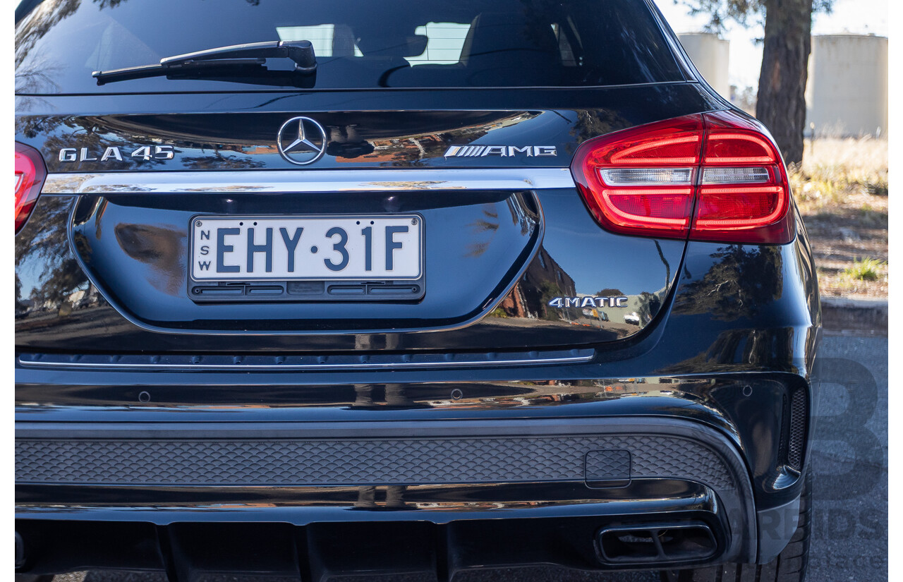 6/2015 Mercedes Benz GLA45 AMG 4matic (AWD) X156 MY15 4d Wagon Cosmos Black Metallic Turbo 2.0L