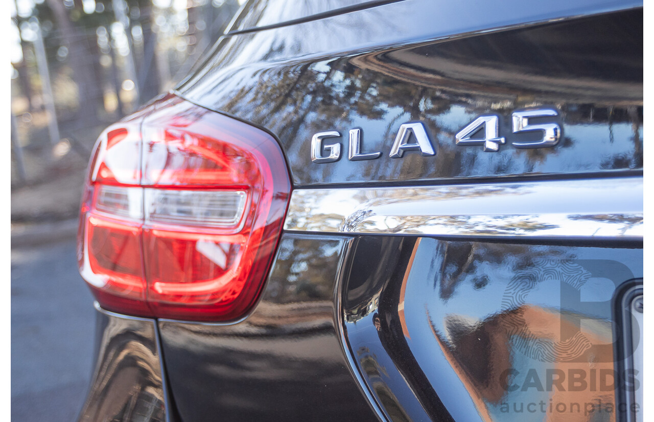 6/2015 Mercedes Benz GLA45 AMG 4matic (AWD) X156 MY15 4d Wagon Cosmos Black Metallic Turbo 2.0L