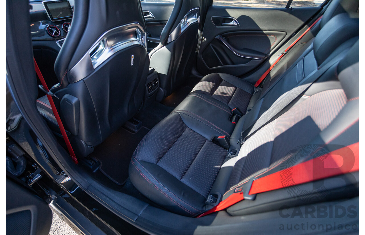 6/2015 Mercedes Benz GLA45 AMG 4matic (AWD) X156 MY15 4d Wagon Cosmos Black Metallic Turbo 2.0L