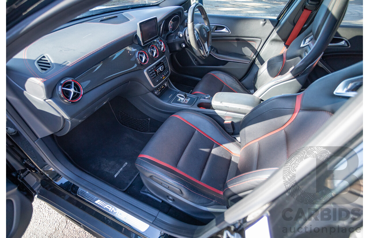 6/2015 Mercedes Benz GLA45 AMG 4matic (AWD) X156 MY15 4d Wagon Cosmos Black Metallic Turbo 2.0L