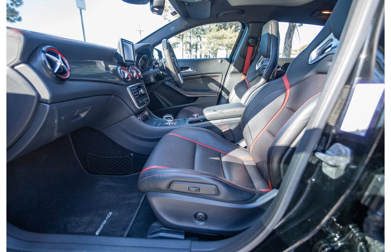 6/2015 Mercedes Benz GLA45 AMG 4matic (AWD) X156 MY15 4d Wagon Cosmos Black Metallic Turbo 2.0L