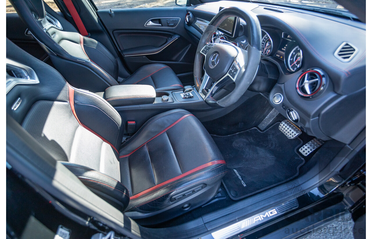 6/2015 Mercedes Benz GLA45 AMG 4matic (AWD) X156 MY15 4d Wagon Cosmos Black Metallic Turbo 2.0L
