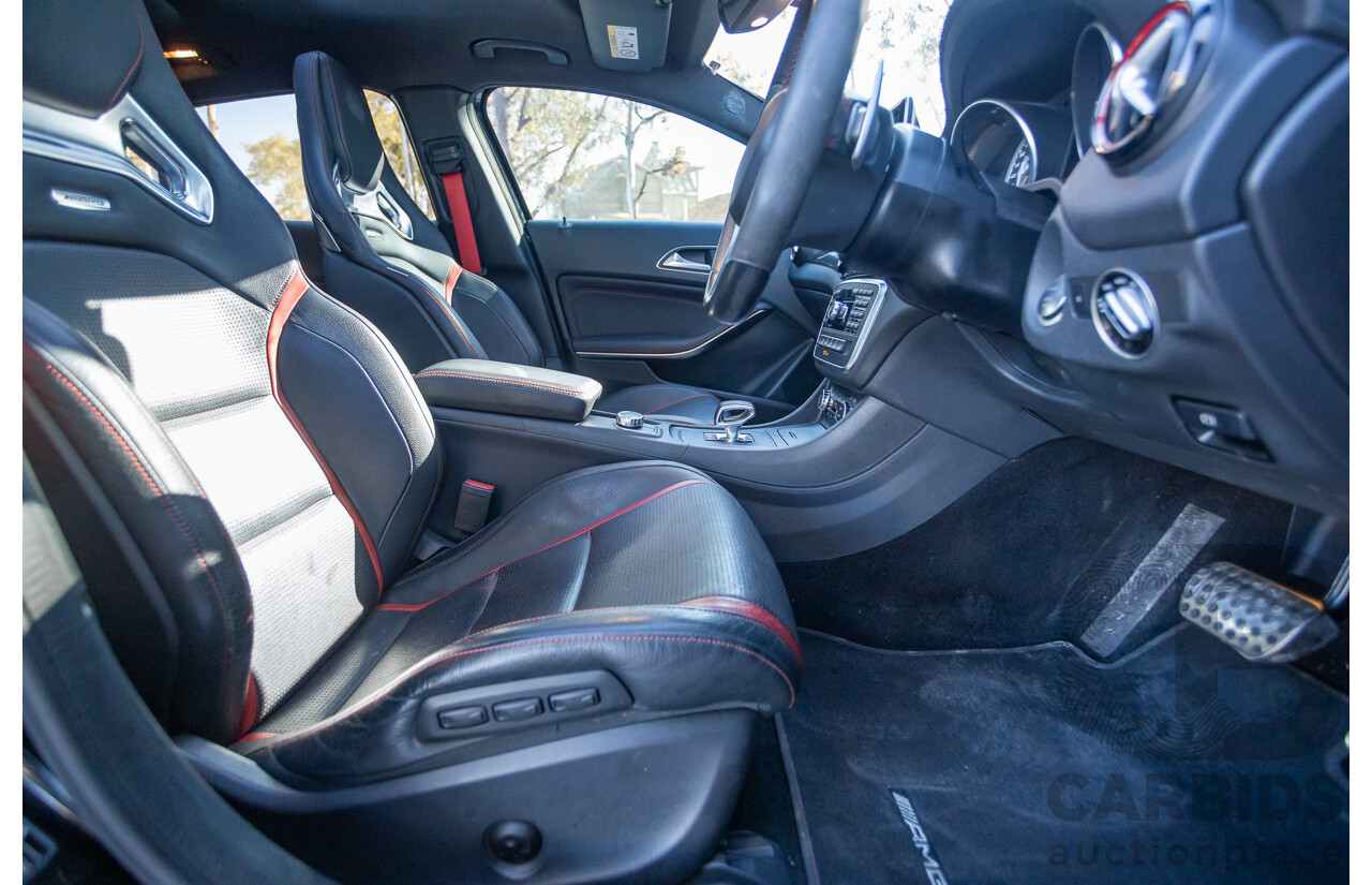 6/2015 Mercedes Benz GLA45 AMG 4matic (AWD) X156 MY15 4d Wagon Cosmos Black Metallic Turbo 2.0L