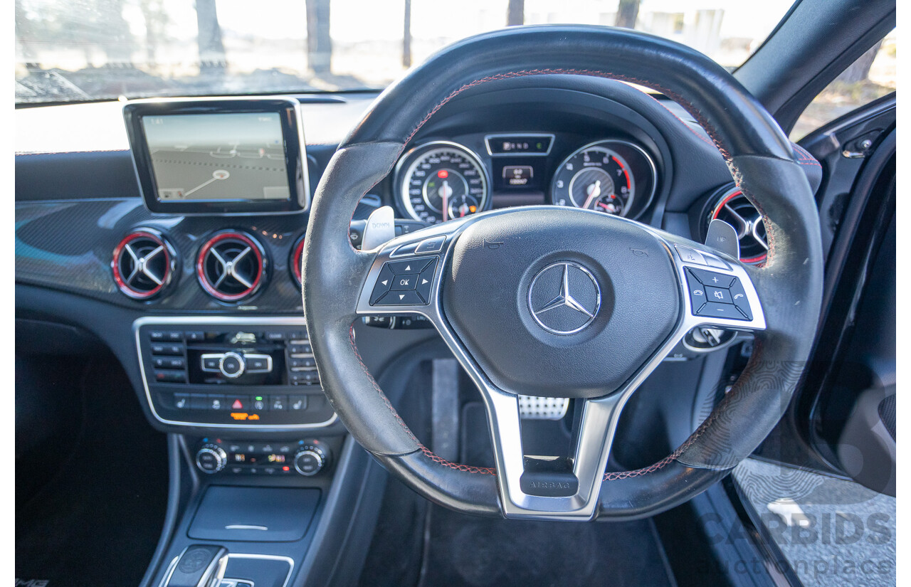 6/2015 Mercedes Benz GLA45 AMG 4matic (AWD) X156 MY15 4d Wagon Cosmos Black Metallic Turbo 2.0L