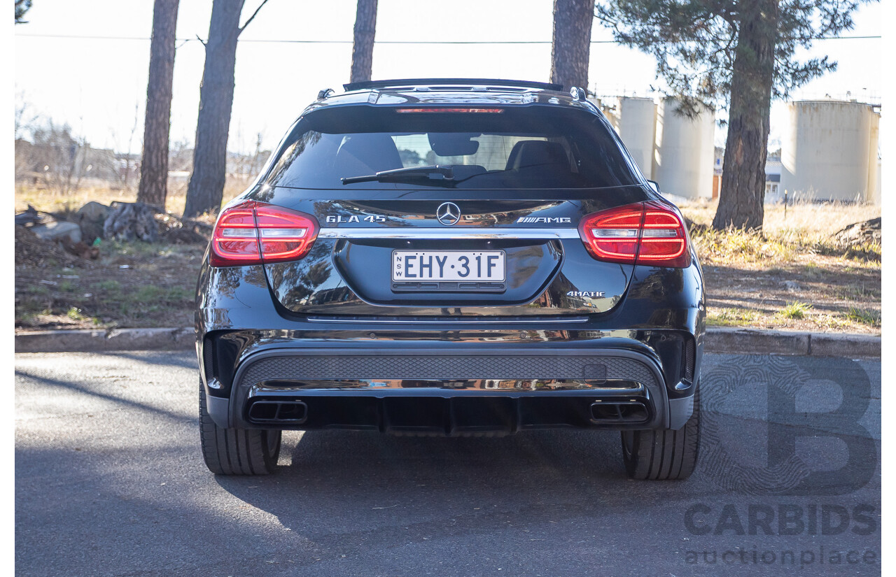 6/2015 Mercedes Benz GLA45 AMG 4matic (AWD) X156 MY15 4d Wagon Cosmos Black Metallic Turbo 2.0L