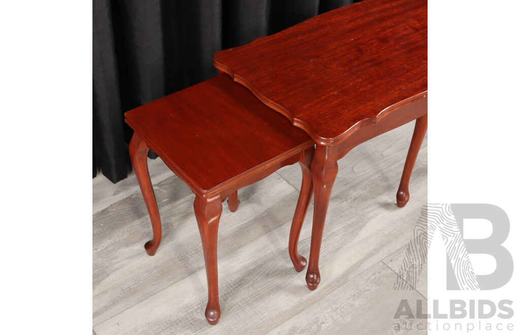 Queen Anne Style Nest of Three Tables