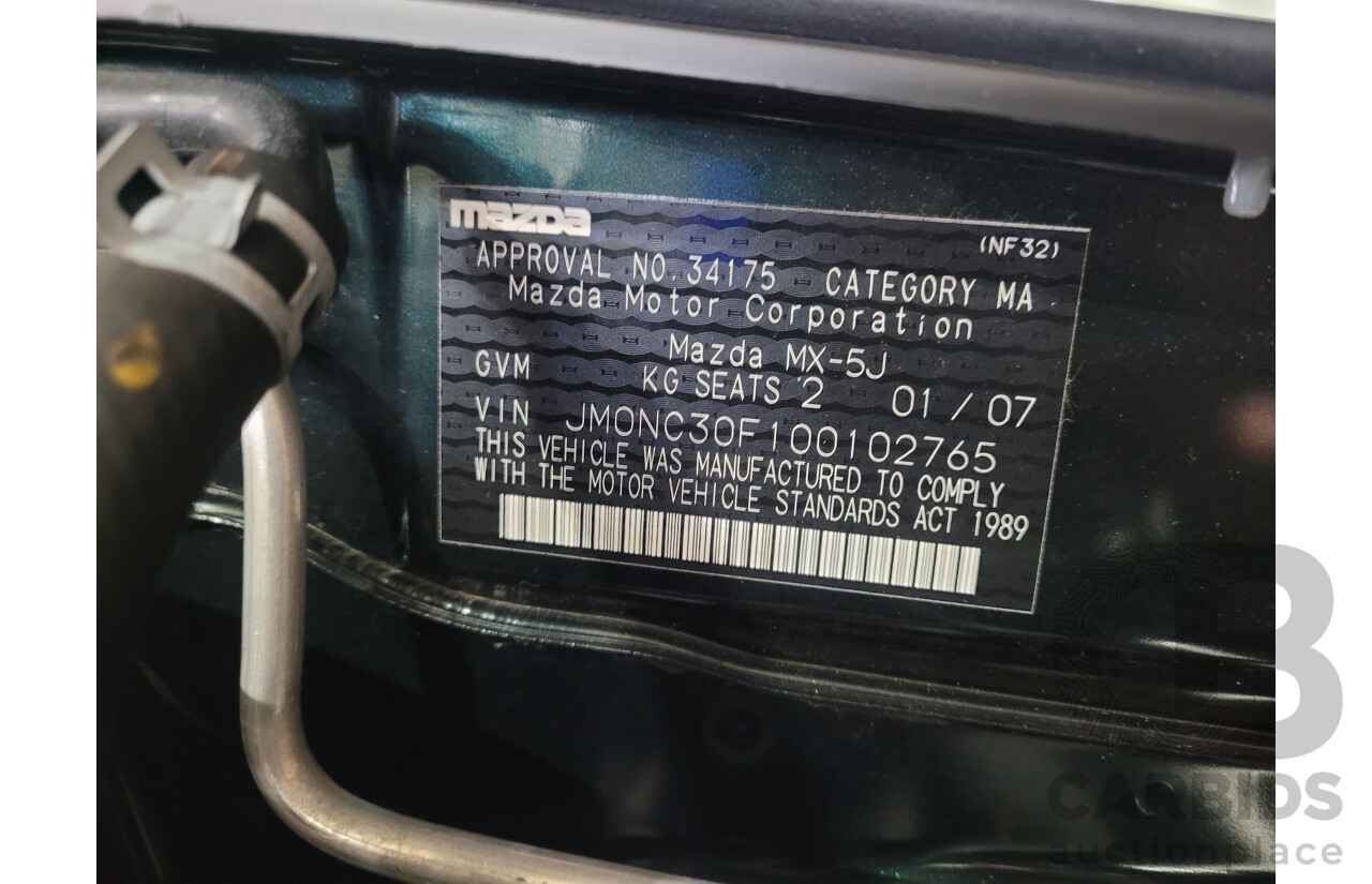 01/2007 Mazda MX-5 Touring NC MY07 Upgrade 2d Convertible Highland Green Metallic 2.0L
