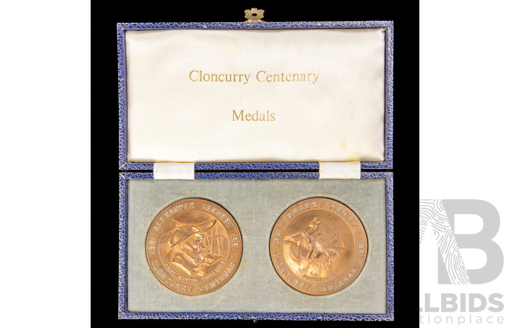 Australian 1967 Clocurry Centenary Medals, DR John Flynn and Robert Cummin Katter