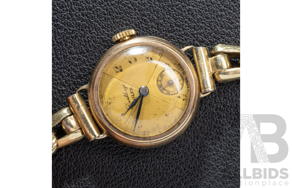 Rolex 9ct 1935 15 Jewel Vintage Watch, 2677 40483, Manual Winding with Movement Observed