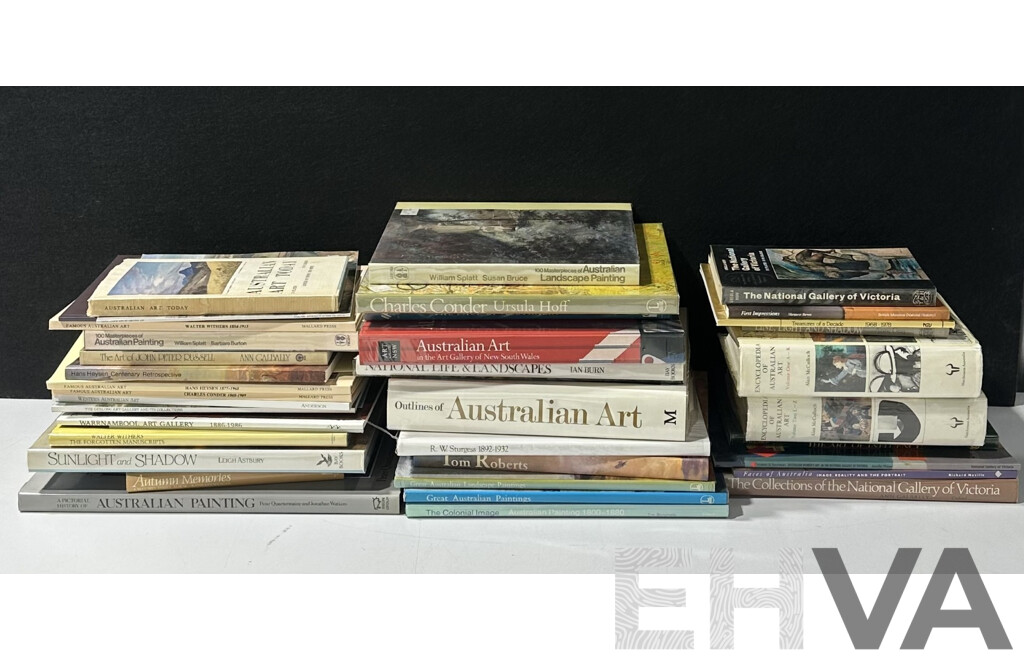 Large Collection Books Regarding Australian Art Including Withers, Heysen, Condor and Much More