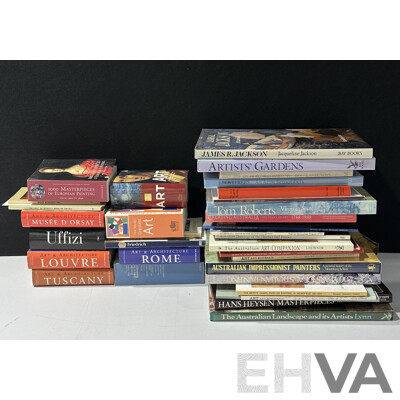 Large Collection Books Regarding Australian Art Including Hugh Ramsey, Mc Cubbin and Much More