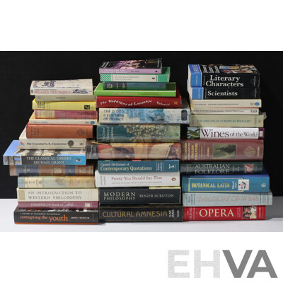 Large Collection Books of Mixed Genres Including Literature, Opera and Much More