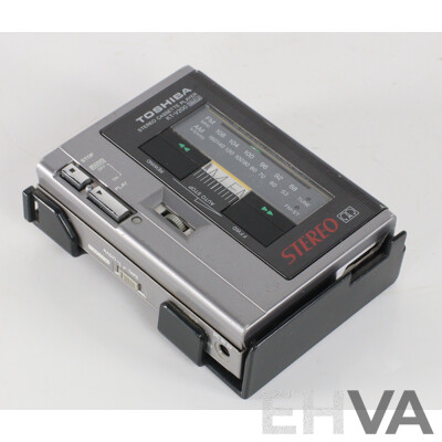 Vintage Toshiba Stereo Casette Player KT V200, with Radio Casette Tape Inside