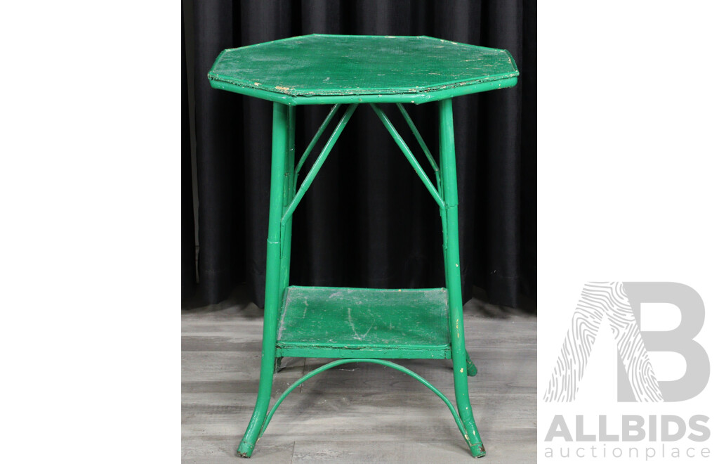 Antique Bamboo Occasional Table with Painted Finish