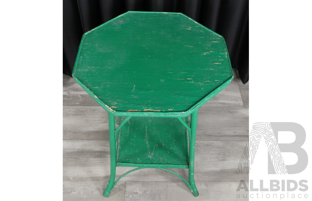 Antique Bamboo Occasional Table with Painted Finish
