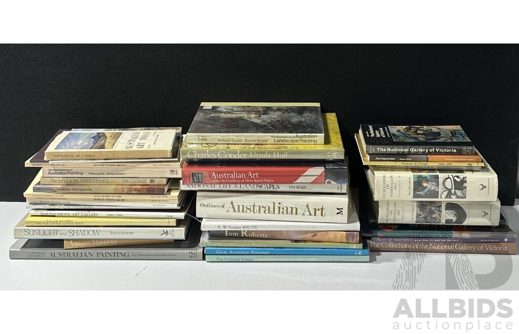 Large Collection Books Regarding Australian Art Including Withers, Heysen, Condor and Much More
