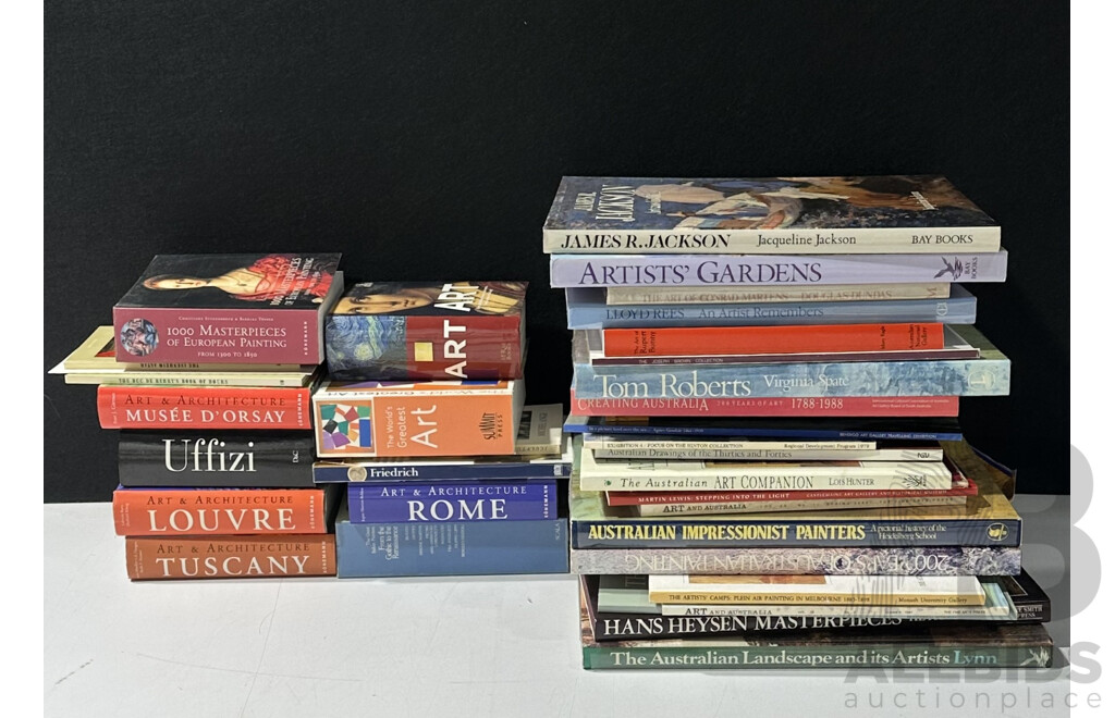 Large Collection Books Regarding Australian Art Including Hugh Ramsey, Mc Cubbin and Much More
