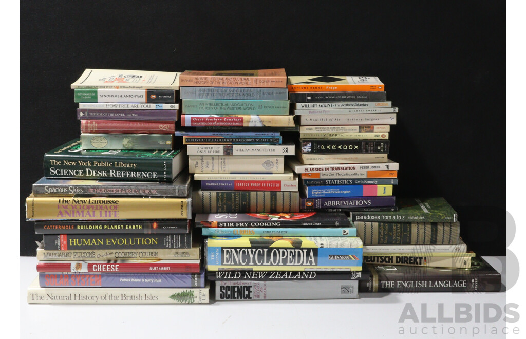 Large Collection Books of Mixed Genres Including Literature and Much More