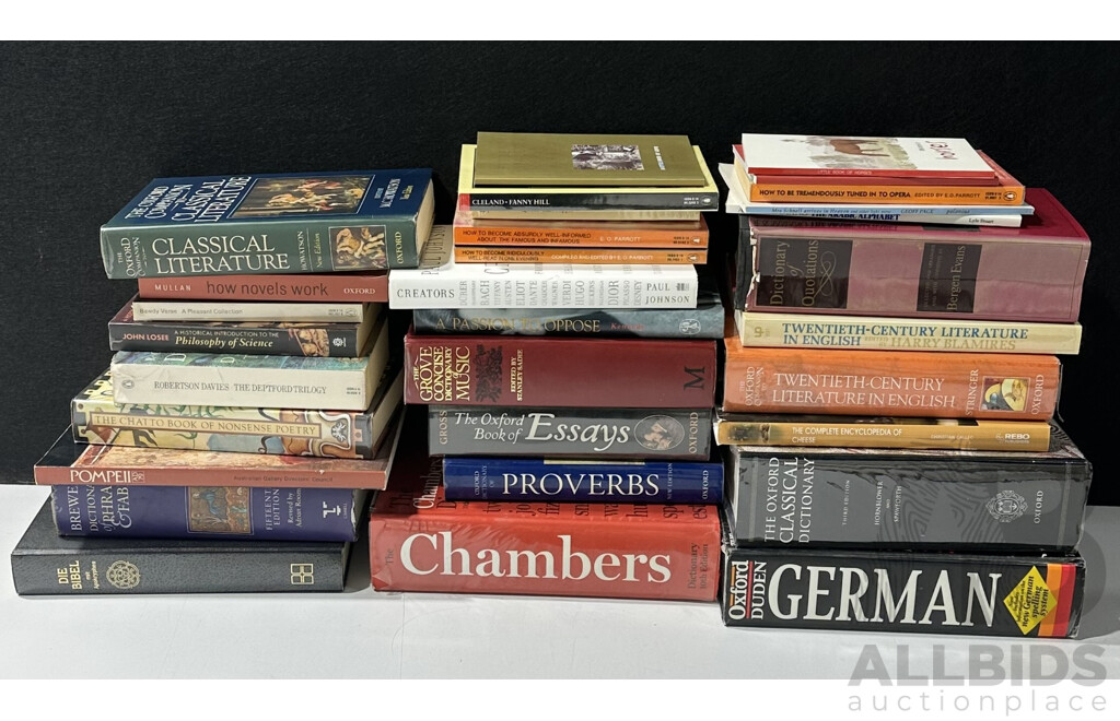 Large Collection Books of Mixed Genres Including Literature and Much More