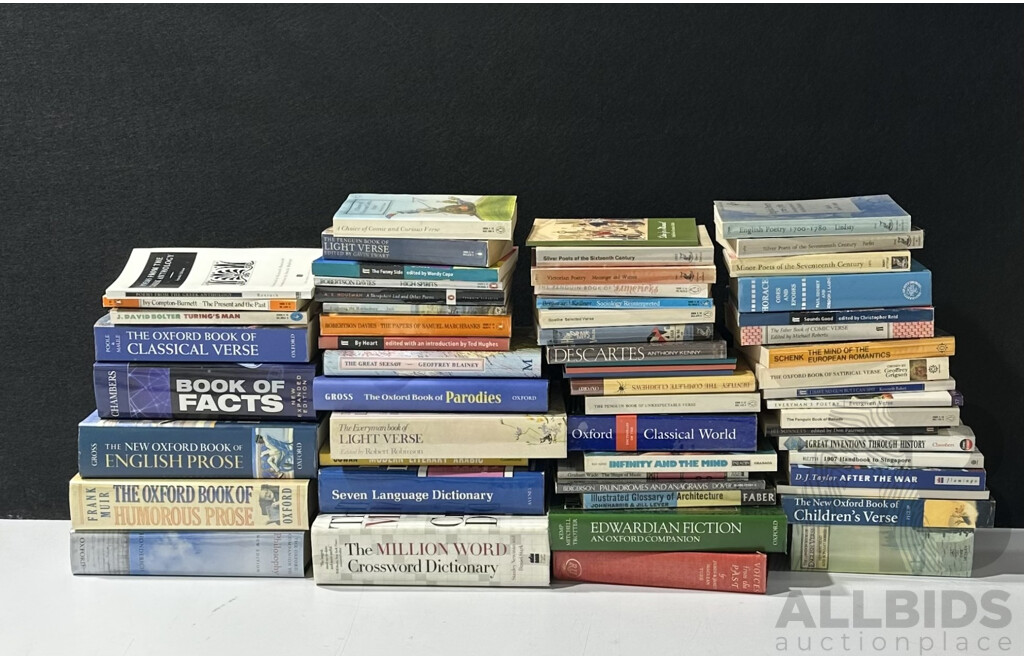 Large Collection Books of Mixed Genres Including Literature and Much More
