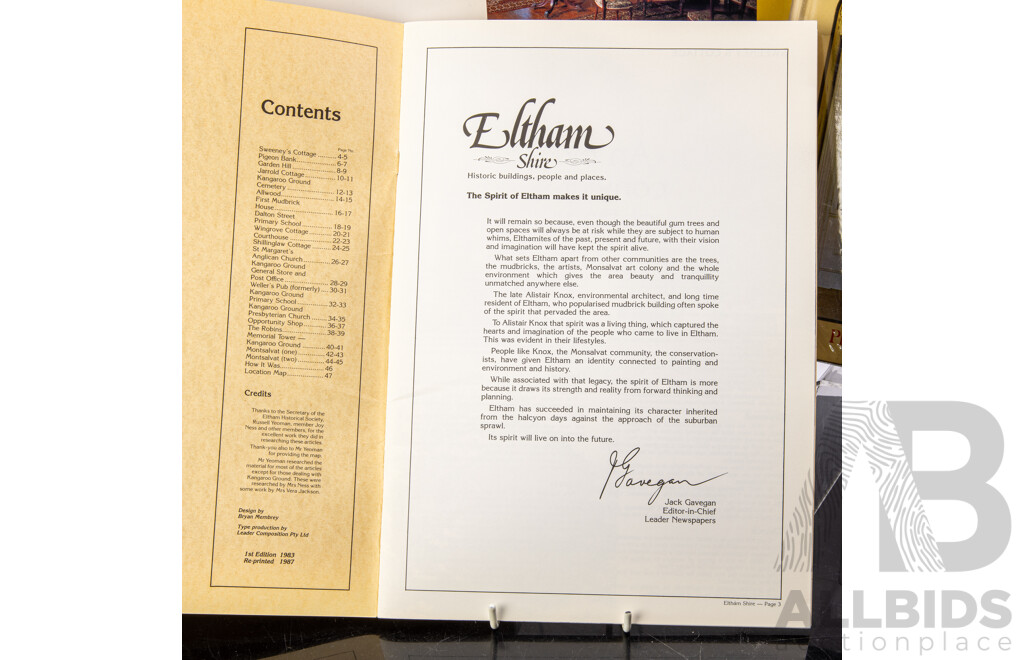 Collection Books Relating to Australian Architectural Styles and History