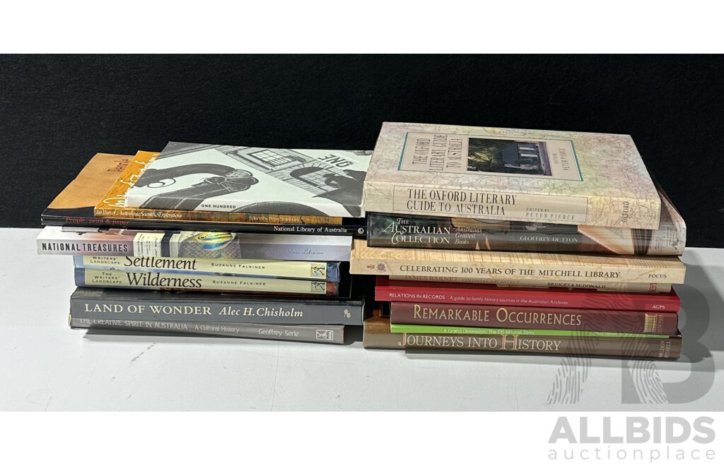 Collection Books Relating to Australian Libraries Including the Mitchel Library, the National Library and More