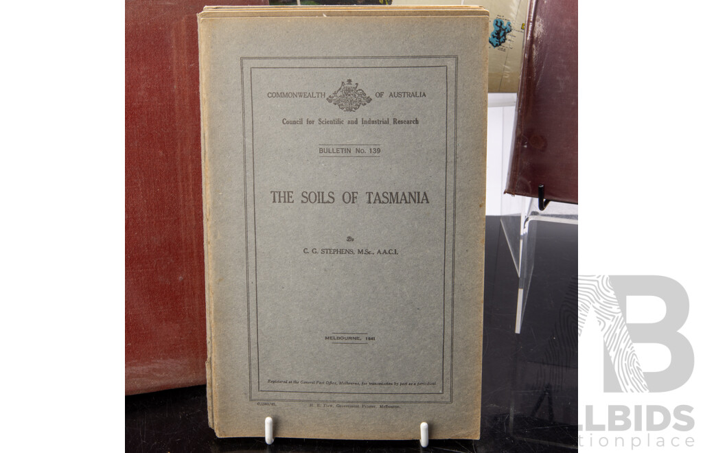 Collection Antique & Vintage Books Relating to Australian Geography, Cartography and Soils, Including Handbook of NSW, 1914, Geography of NSW, 1912, Geographical Encyclopedia of NSW, 1892 and More
