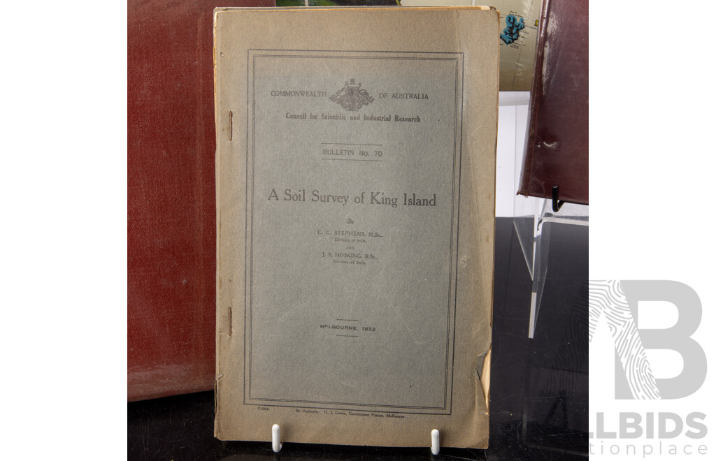 Collection Antique & Vintage Books Relating to Australian Geography, Cartography and Soils, Including Handbook of NSW, 1914, Geography of NSW, 1912, Geographical Encyclopedia of NSW, 1892 and More