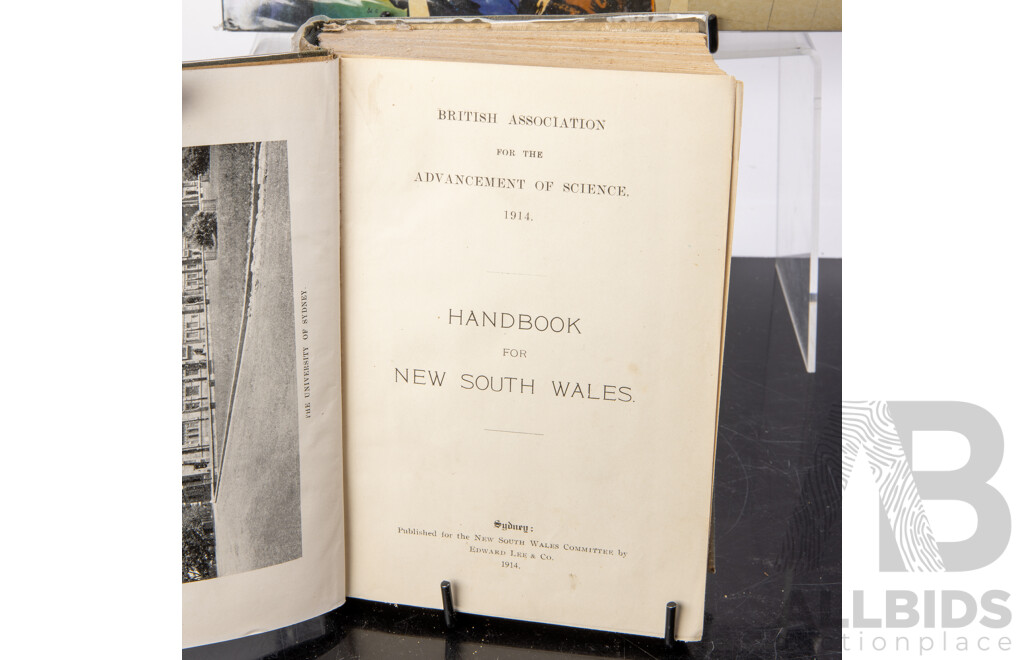 Collection Antique & Vintage Books Relating to Australian Geography, Cartography and Soils, Including Handbook of NSW, 1914, Geography of NSW, 1912, Geographical Encyclopedia of NSW, 1892 and More