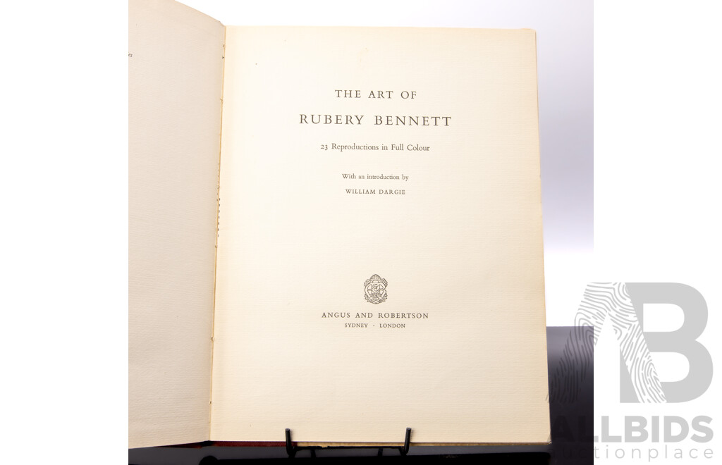 Limited First Edition of 1000, Signed by the Artist, the Art of Rubery Bennett, Angus & Robertson, 1954, Hardcover with 23 Tipped in Colour Plates
