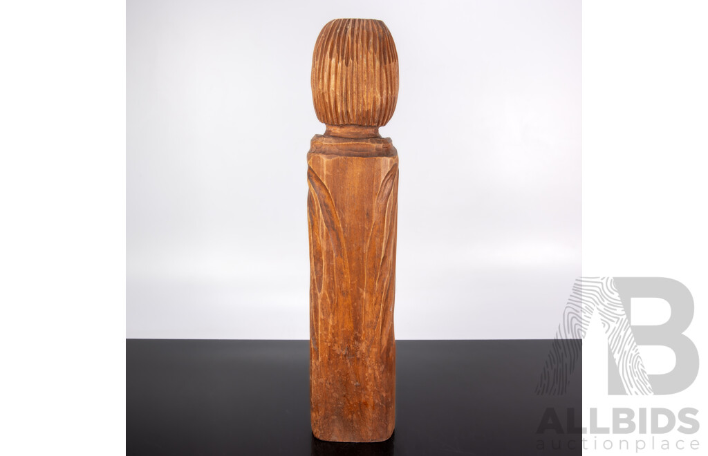 Hand Carved Wooden Knight Figure