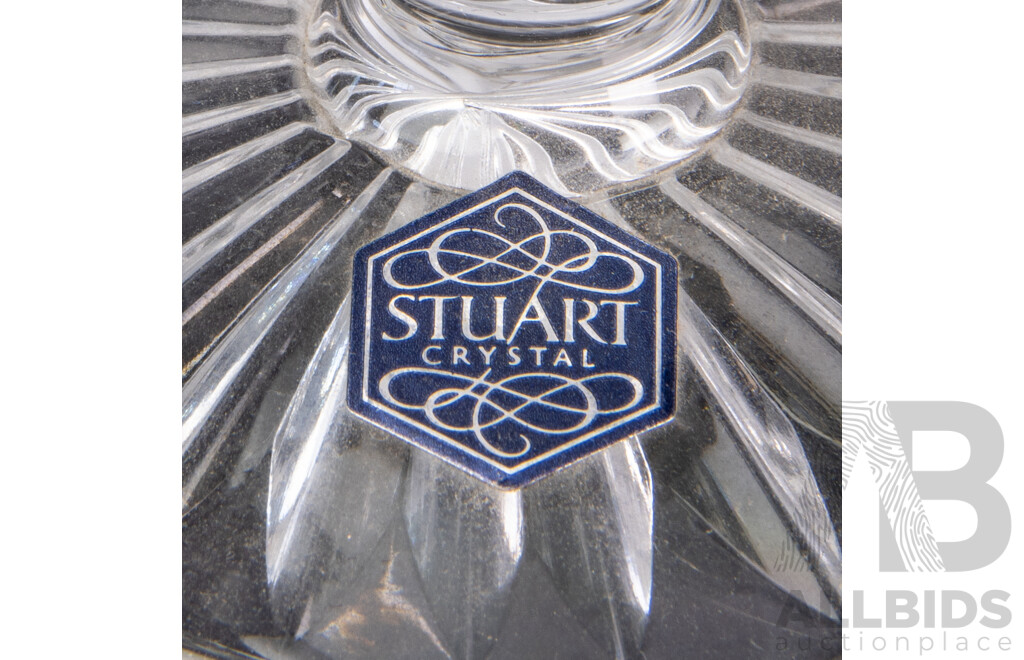 Collection Pieces Comprising Two English Denby Plates, Royal Doulton Bowl, Stuart Crystal Coupe & Royal Albert Mug