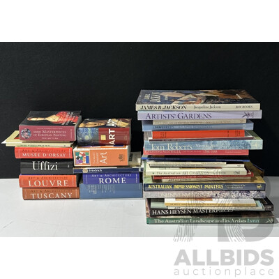Large Collection Books Regarding Australian Art Including Hugh Ramsey, Mc Cubbin and Much More