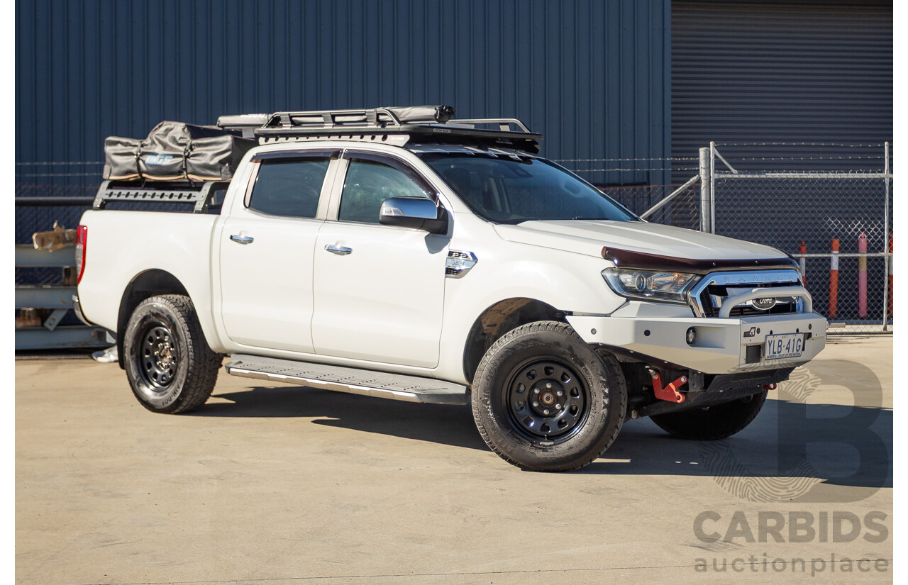 2/2016 Ford Ranger XLT 3.2 (4x4) PX MKII 4d Dual Cab Utility Cool White Turbo Diesel 3.2L