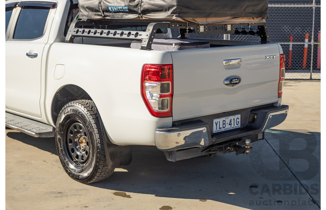 2/2016 Ford Ranger XLT 3.2 (4x4) PX MKII 4d Dual Cab Utility Cool White Turbo Diesel 3.2L