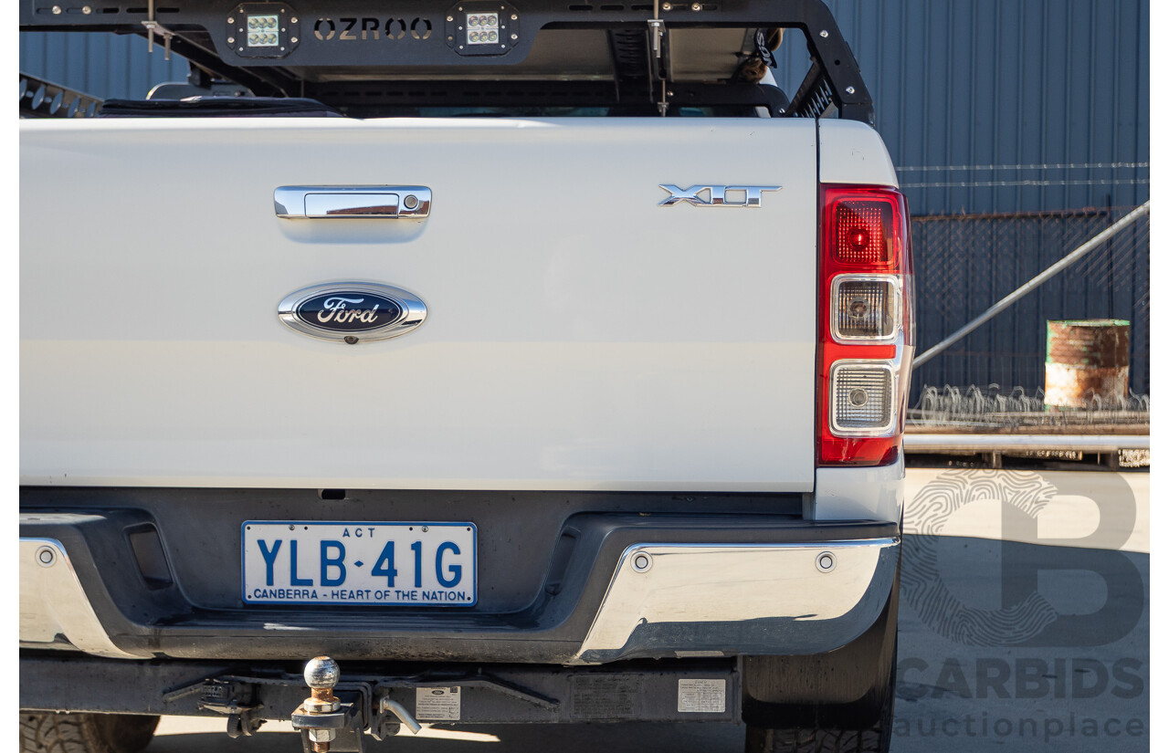 2/2016 Ford Ranger XLT 3.2 (4x4) PX MKII 4d Dual Cab Utility Cool White Turbo Diesel 3.2L