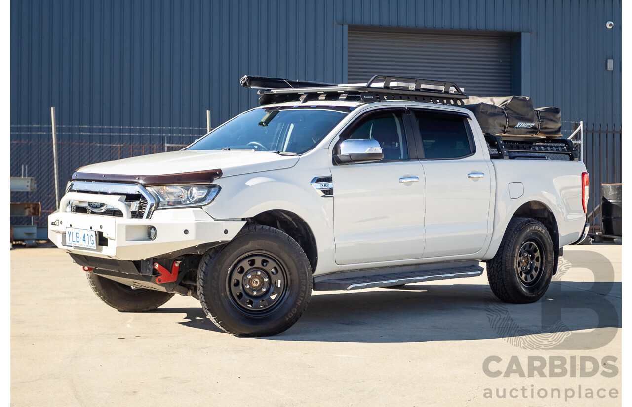 2/2016 Ford Ranger XLT 3.2 (4x4) PX MKII 4d Dual Cab Utility Cool White Turbo Diesel 3.2L