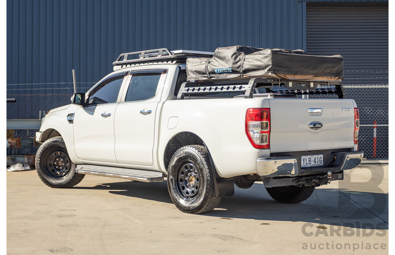 2/2016 Ford Ranger XLT 3.2 (4x4) PX MKII 4d Dual Cab Utility Cool White Turbo Diesel 3.2L