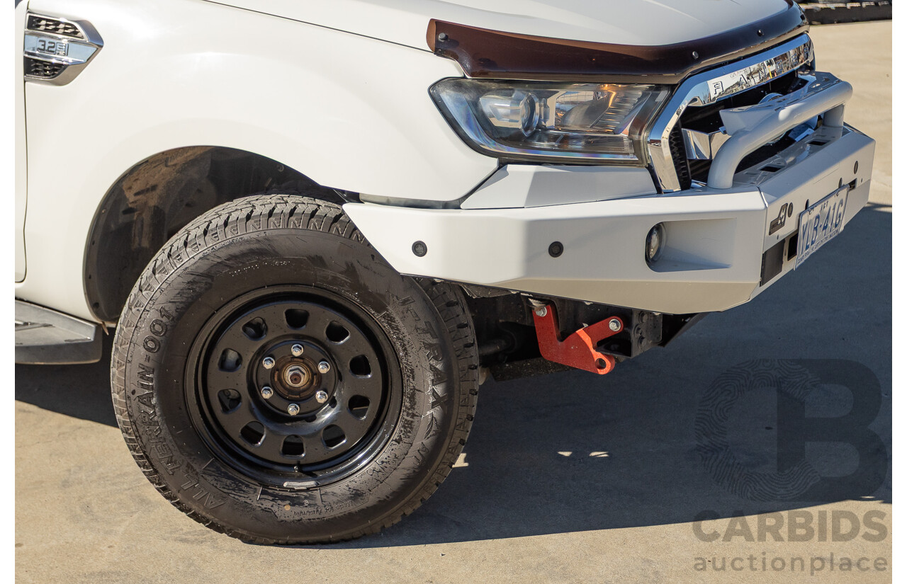 2/2016 Ford Ranger XLT 3.2 (4x4) PX MKII 4d Dual Cab Utility Cool White Turbo Diesel 3.2L