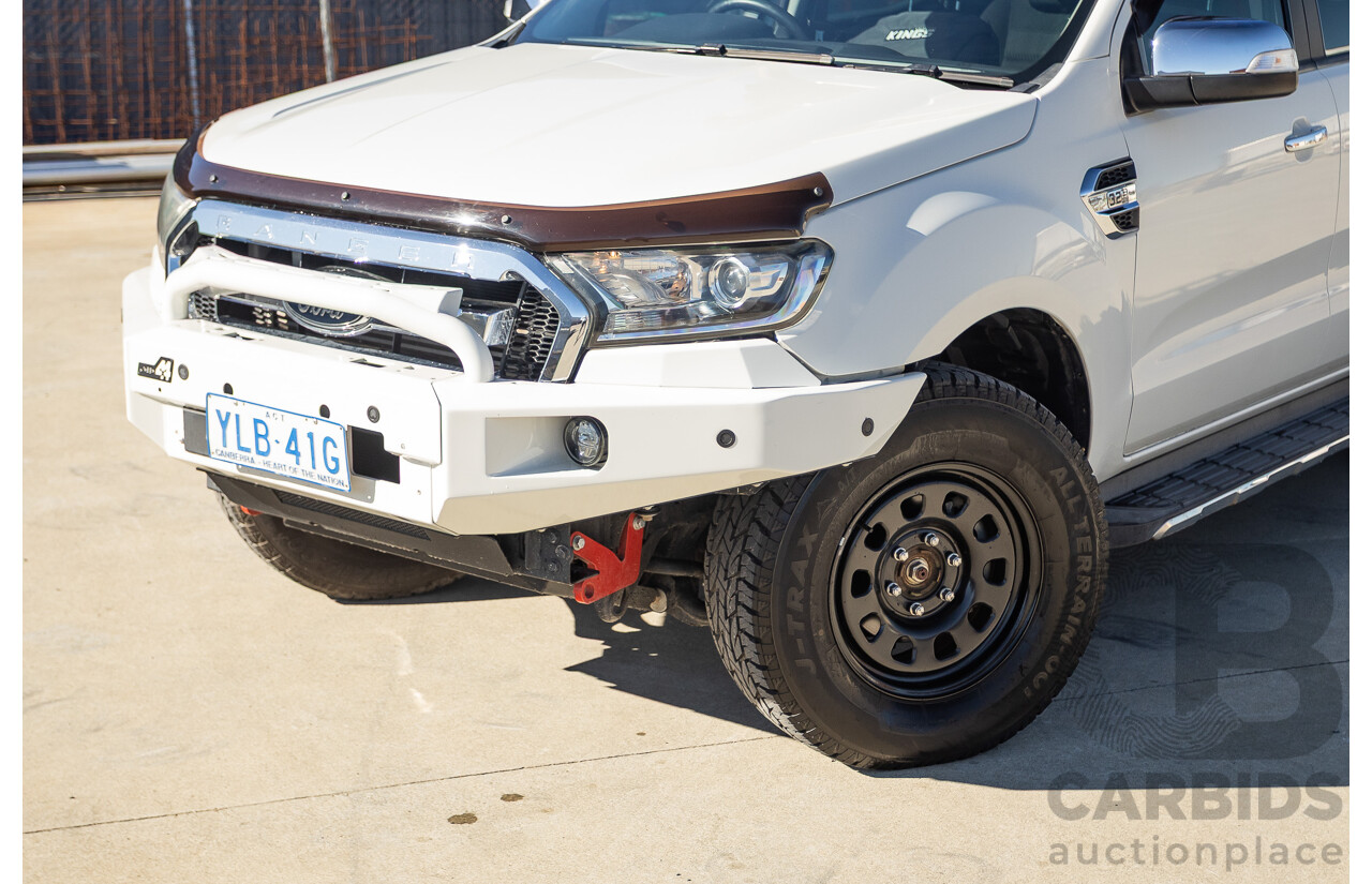 2/2016 Ford Ranger XLT 3.2 (4x4) PX MKII 4d Dual Cab Utility Cool White Turbo Diesel 3.2L