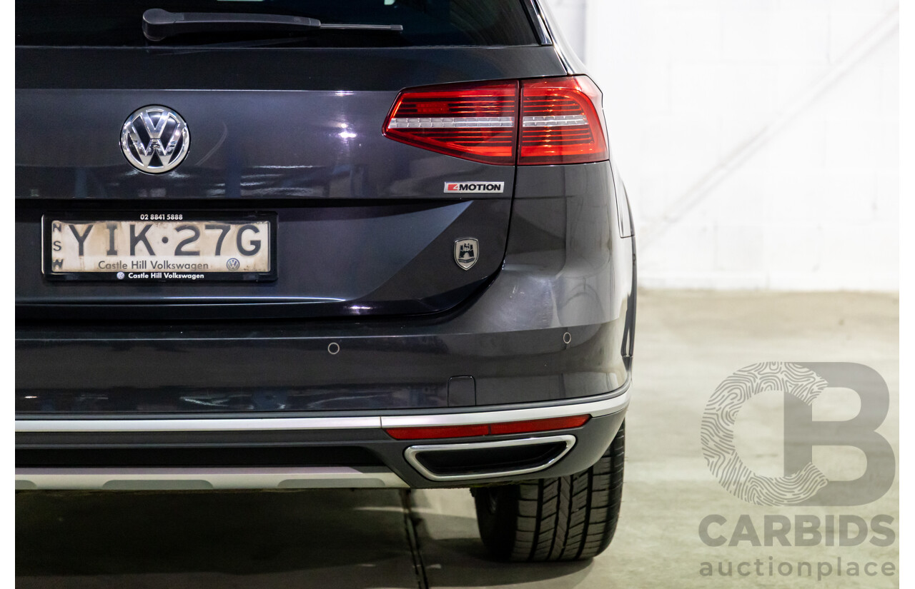 04/2018 Volkswagen Passat Alltrack Wolfsburg Edition (AWD) 3C MY18 4d Wagon Manganese Grey Metallic Turbo Diesel 2.0L