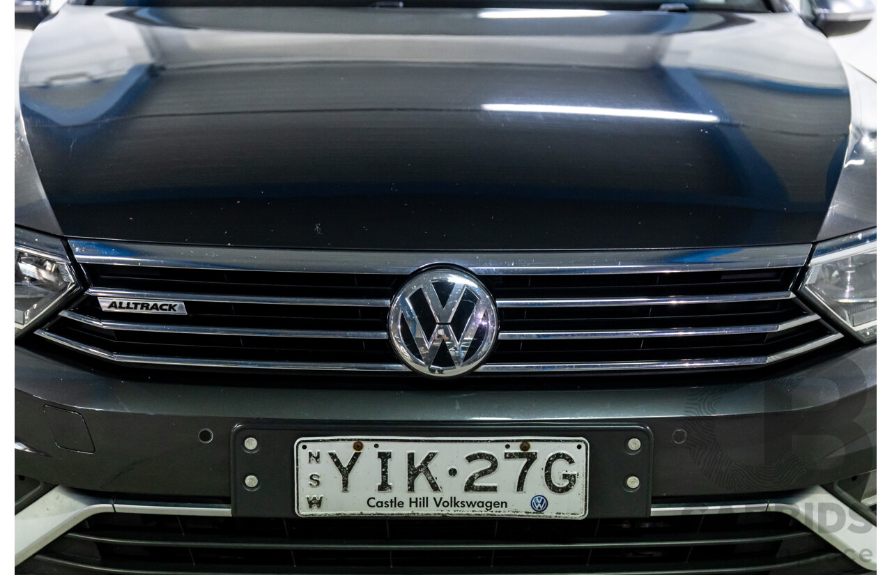 04/2018 Volkswagen Passat Alltrack Wolfsburg Edition (AWD) 3C MY18 4d Wagon Manganese Grey Metallic Turbo Diesel 2.0L