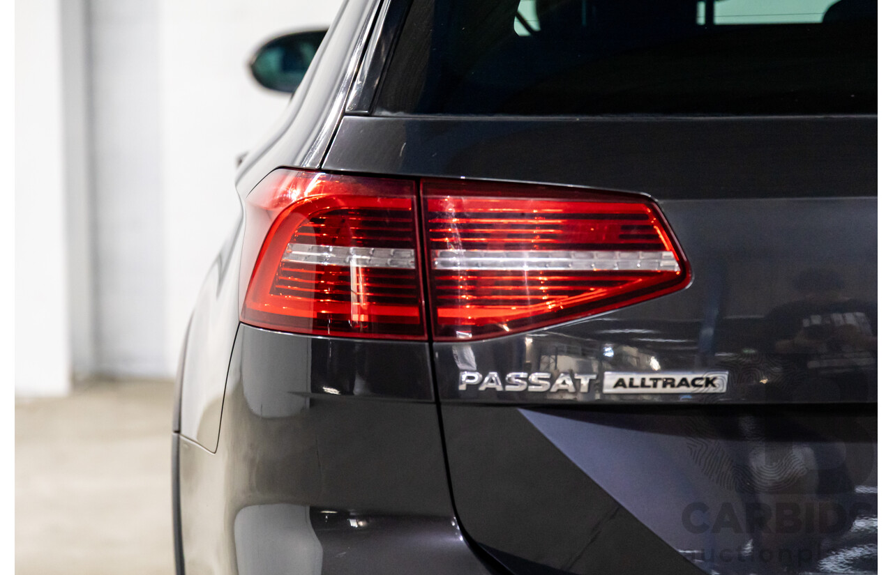 04/2018 Volkswagen Passat Alltrack Wolfsburg Edition (AWD) 3C MY18 4d Wagon Manganese Grey Metallic Turbo Diesel 2.0L